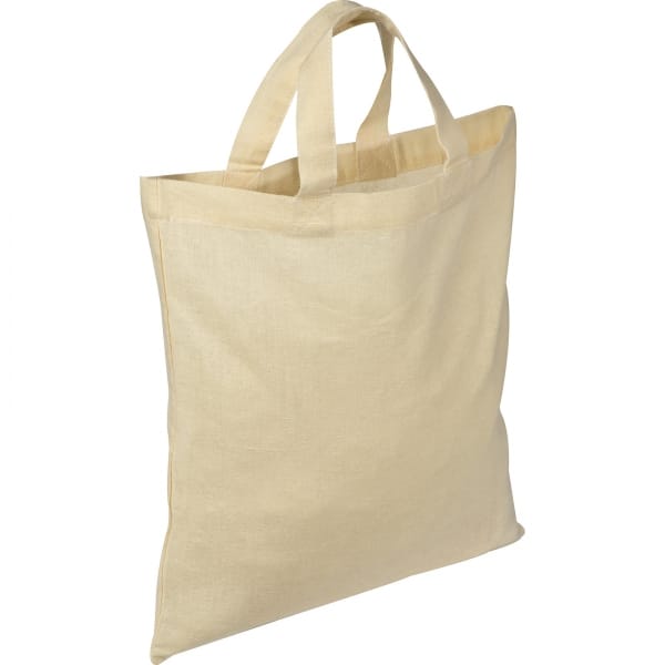 Torba bawełniana z krótkimi uszami 140 g/m2 Naturalny