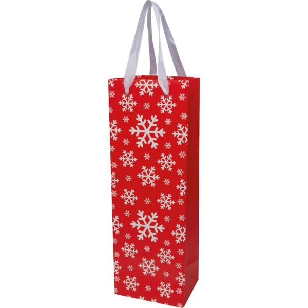Torebka prezentowa na wino XMAS Czerwony