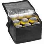 Torba termiczna non woven na 6 puszek 330 ml Czarny