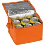 Torba termiczna non woven na 6 puszek 330 ml Pomarańczowy