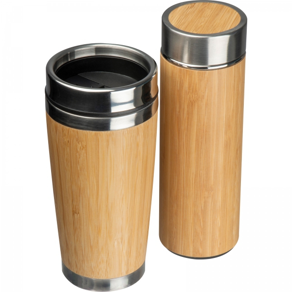 Zestaw kubek termiczny 360 ml i butelka termiczna 450 ml Beżowy