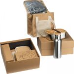 Zestaw lunch box, butelka 500 ml i torba termiczna Wielokolorowy