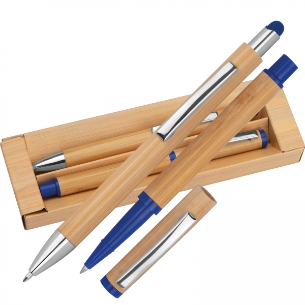 Zestaw piśmienny długopis i pióro kulkowe touch pen Niebieski