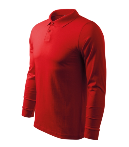 Single J. LS 211 Koszulka polo męska Czerwony - 07