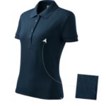 Cotton 213 Koszulka polo damska Granatowy - 02