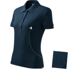 Cotton 213 Koszulka polo damska Granatowy - 02