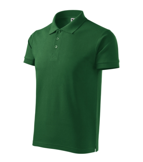 Cotton Heavy 215 Koszulka polo męska Zieleń butelkowa - 06