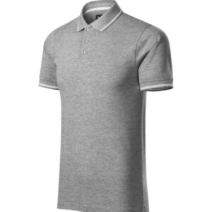 Perfection plain 251 Koszulka polo męska Ciemnoszary melanż - 12