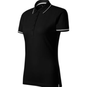 Perfection plain 253 Koszulka polo damska Czarny - 01