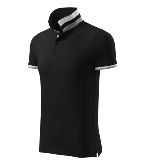 Collar Up 256 Koszulka polo męska Czarny - 01