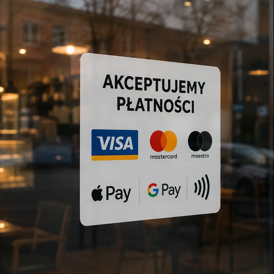 Naklejki dwustronne na szybę Visa